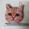 Plush wallet, plush toy bag, coin wallet, coin bag, printed 3 packs of cat loose change Specification image